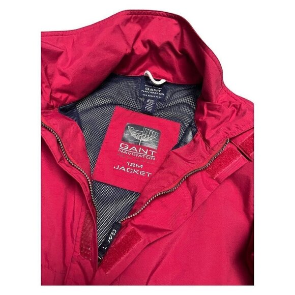 GANT Navigator 12M Designer Waterproof Rain Jacket Red - Mens Small - Picture 2 of 6